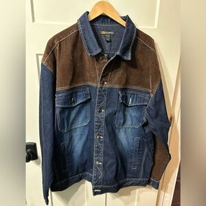 Men's Denim and Brown Jacket